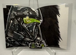 Boceto troquelado Topps 2023 cromado Death Trooper de Zach Woolsey - Imagen 1 de 2