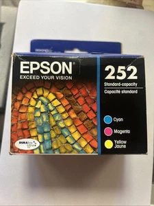 Epson 252 Black + Cyan Magenta Yellow Ink Cartridges Exp 12/23 - Picture 1 of 5