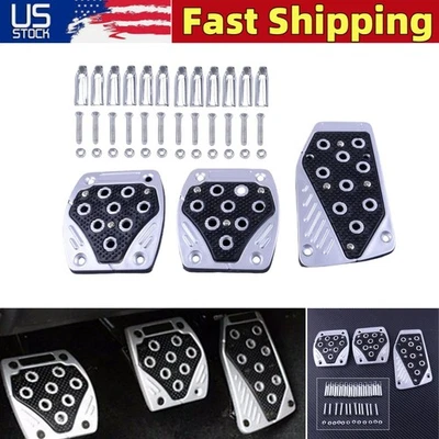 3PCS Car Manual Transmission Pedal Pads Brake Clutch Wear-Resistant Pedal Cover - Image 1 of 4