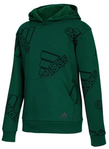 Adidas Boys Brand Love Pullover Hoodie Medium (10/12) Collegiate Green - NWT - Picture 1 of 2