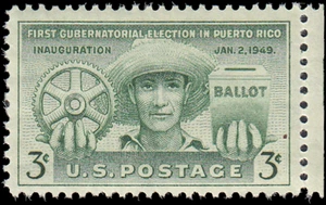 US Stamp #983 - 1949 3¢ Puerto Rico Elections Issue, EzGrade™ VG/F, MNH, OG - Picture 1 of 3
