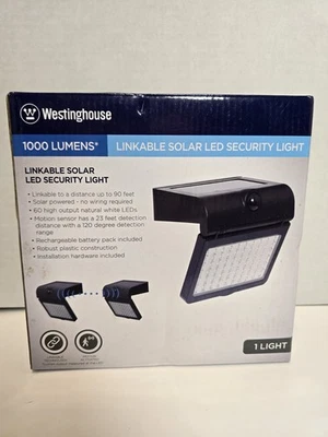Luz de seguridad LED activada por movimiento solar 1000 lúmenes vinculable Westinghouse  Foto 1 de 4