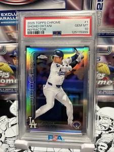 2025 Topps Chrome Shohei Ohtani #1 Refractor Dodgers PSA 10 GEM MT LOW POP - Bild 1 von 2