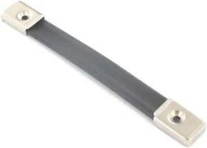 2 X 175 mm estuche de repuesto plano de plástico negro niquelado mango - Imagen 1 de 1