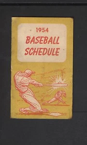 1954 Baltimore Orioles and Senators Pocket Schedule Tri-Fold Inaugural Year - Picture 1 of 3