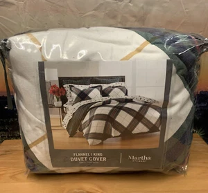 Martha Stewart Winter Flannel King Duvet Cover💫 - Picture 1 of 3