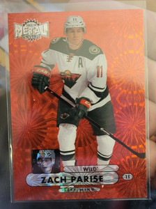 2013-14 Zach Parise #d 09/75 Fleer Showcase Metal Universe PMG Red Card