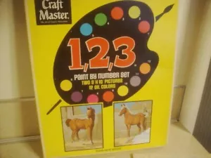 De colección 1971 Pintura por Número Nueva Raza Pony x2 Caballo 10 x 8 Hobby Kit ¡TE NECESITA! - Imagen 1 de 7