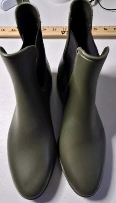 Botas Chelsea Capelli New York Mujer Pull On Goma Lluvia Jardín Talla 6 Verde  Foto 1 de 4