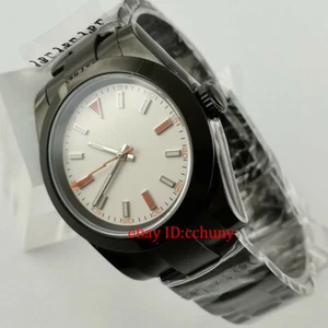 40mm bliger sterile white dial PVDsolid case sapphire glass automatic mens watch - Picture 1 of 6