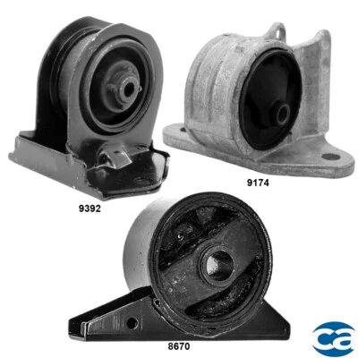 Engine Motor Mounts & Trans. Mount 3Pcs Set for Chrysler Sebring 95-00 V6 2.5L - Image 1 of 4