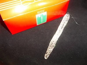 Vintage Christmas Ornament Crystal Icicle Frosted Silvesti Box - Picture 1 of 2