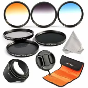 K&F Concept 67mm Graduated Color ND2 4 8 Lens Filter Kit Fr Canon Nikon AU - Picture 1 of 9