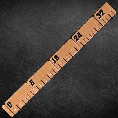 reFLEX | 36" Fish Ruler for Boats | Koa Brown over Aphotic Black - Routered - Image 1 of 4