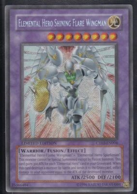 YUGIOH! ELEMENTAL HERO SHINING FLARE WINGMAN - SECRET RARE CT03-EN004 LP-NM  - Image 1 of 2