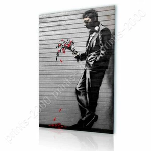 New York Waiting In Vain by Banksy | Ready to Hang Canvas | Wall art paint - Picture 1 of 6