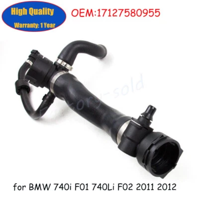 Upper Radiator Hose for BMW 7 Series 740i F01 740Li F02 2011 2012 17127580955 - Image 1 of 4