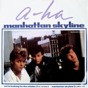 A-HA Manhattan Skyline Vinyl Record Single 12 Inch Warner Bros 1987 & Poster Pop - Picture 1 of 6