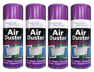 4x Compressed Air Duster Spray Can Cleans & Protects Laptops Keyboards[Pack of 4 - Picture 1 of 1