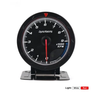 2.5"60mm Car Tachometer 0-9000 Rpm Gauge Red& White Lighting Car Gauge Car Meter - Picture 1 of 9