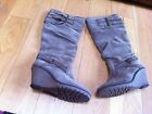 Next Wedge Suede Brown Long Heeled Heavy Soild Boot Wintertime Snow Boots Size 8