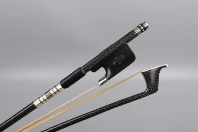 Arco para violonchelo 4/4 palo de fibra de carbono rana de ébano moño natural de alta calidad Foto 1 de 4