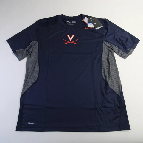 Virginia Cavaliers Nike Dri-Fit Short Sleeve Shirt Men's Navy/Dark Gray New Cover