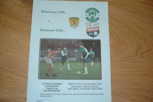 HIBERNIAN (HIBS) U18'S V MONTROSE U18'S SFA YOUTH CUP MATCH 15/10/21 - Picture 1 of 1