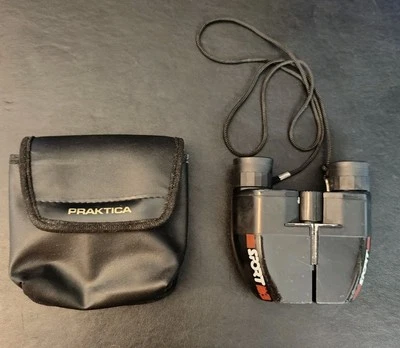 Praktica Sport Pocket Binoculars 10 X 25 With Strap & Case Vintage - Image 1 of 4