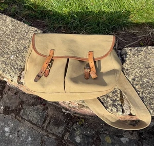Vintage Brady Fly fishing / Game shooting canvas & leather game bag - Picture 1 of 4