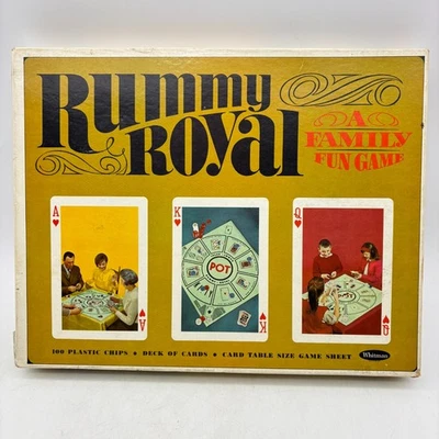 Tarjetas tripoley vintage Rummy Royal edición de lujo completas Whitman 1965 fichas Foto 1 de 4