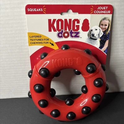 BRAND NEW “KONG” Dotz Circle Dog Toy~ Layered Textures For Chewing Fun!  - Image 1 of 4