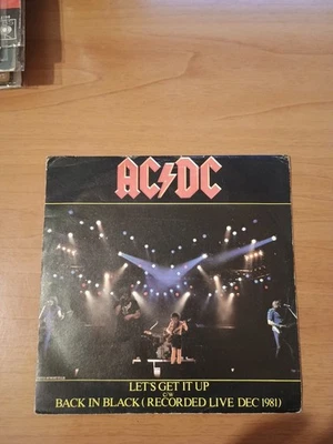 AC/DC"LET'S GET IT UP/BACK IN BLACK (LIVE)" 1982 ATLANTIC W 11706 EX - Immagine 1 di 4