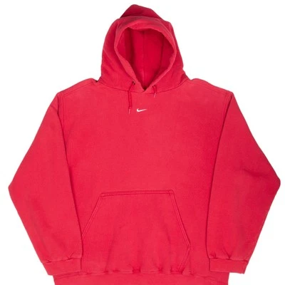 Moletom com capuz vintage Nike Center Swoosh vermelho Travis Scott década de 1990 GG fabricado nos EUA - Imagem 1 de 4