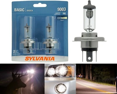 Sylvania Basic 9003 HB2 H4 60/55W Two Bulbs Head Light Dual Beam Replacement Fit - Image 1 of 4