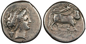 Campania Neapolis Diophanes, as magistrate ca. 320-300 B.C. Didrachm Good VF #AC