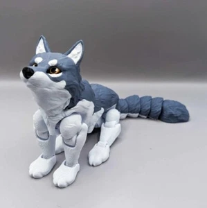 Flexi Wolf, juguete articulado inquieto, impreso en 3D - Imagen 1 de 9