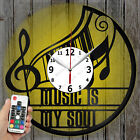 LED Clock Music is my soul Record Clock Art Decor Original Gift 6547
