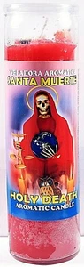 CANDLE COCKTAIL AROMATIC HOLY DEATH RED-SANTA MUERTE ROJO - Picture 1 of 1