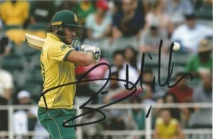 SOUTH AFRICA: DAVID MILLER SIGNED 6x4 ODI ACTION PHOTO+COA - Picture 1 of 1
