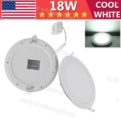 18W 8Inch LED Ceiling Lights Ultra-Thin Recessed Retrofits Kit 6000K Daylight - Image 1 of 4