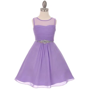 LILAC Size 10 Flower Girl Dress Bridesmaid Wedding Graduation Birthday Party - Picture 1 of 4