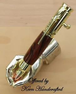 aw - Penna a bullone Keen artigianale Desert Ironwood Gold Mini calibro 30 - Foto 1 di 5