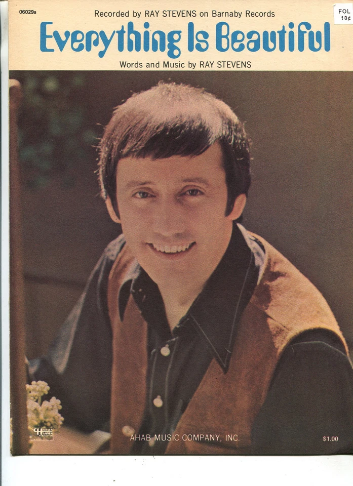 Everything Is Beautiful Recorded,Words, Music By Ray Stevens   Sheet Music - Image 1 of 1