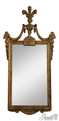 68237: винтажное итальянское позолоченное деревянное сливовое верхнее зеркало - Изображение 1 из 4