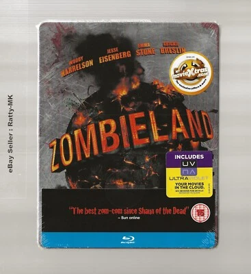 ZOMBIELAND - UK EXCLUSIVE BLU RAY STEELBOOK - NEW & SEALED - Image 1 of 3