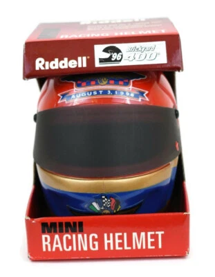 Mini casco de carreras vintage Riddell juguete novedoso 1996 Brickyard 400 NASCAR Foto 1 de 4