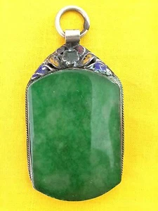 Green Jade Pendant Chinese Antique - Picture 1 of 3