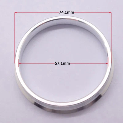 4pcs Aluminum Alloy Wheel Bore Spacer Car Hub Centric Rings 74.1OD to 57.1ID - Image 1 of 4