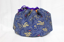 Washi paper Bag-L size Shogi pattern Bag /Round Drawstring Bag Origami bag